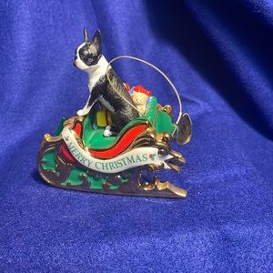 2006 Boston Terrier Danbury Mint Christmas Ornament